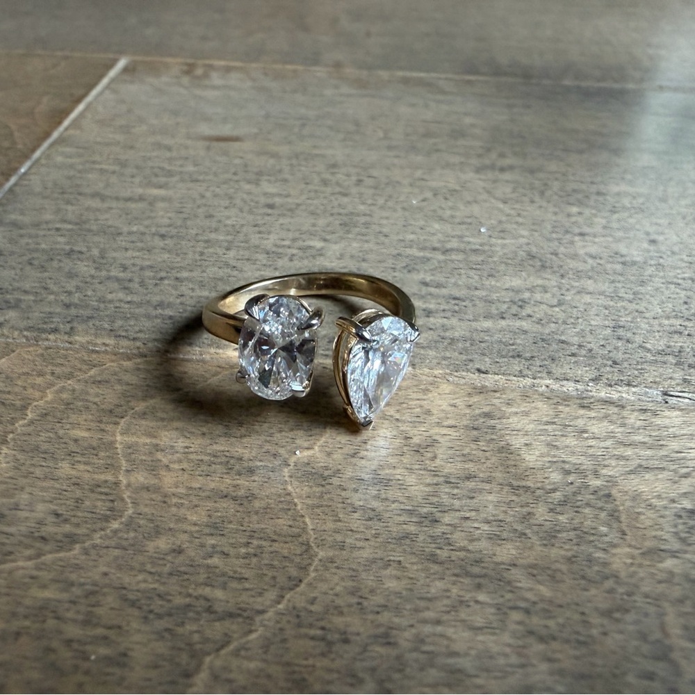 14K 2.94 CTW Lab Grown Diamond Ring with IGI reports size 7.25